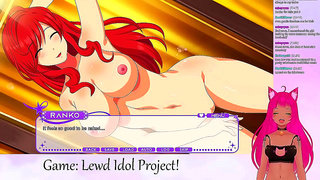 Neko Flirts Teases Big-Titted Yandere in Spicy Anime Game Romance