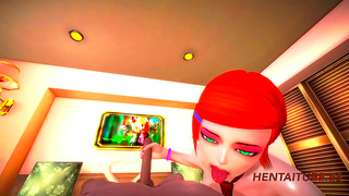 Busty Gwen Goes Wild with Mind-Blowing Blowjob Creampie in 3D Hentai