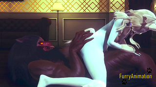 Frostbitten Desire: Demon Wolf Claims Arctic Fox in Hot Furry Tryst