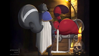 Fluffy-Tailed Furry Cuteness Overwhelmed by Wild Hentai Pleasure