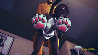 Cute Cat Boy Breeded by Fox in Hot 3D Hentai Encounter