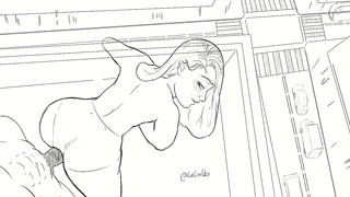Sultry Hentai Beauty Rides Wild Rooftop Fuck with Sensual ASMR Moans
