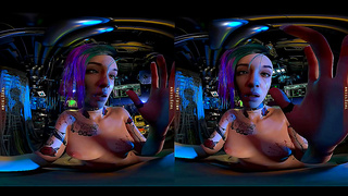 Judy Alvarez Ignites Virtual Desire in Cyberpunks Glow