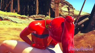 Gerudo Seduces Brave Hero with Steamy Desert Encounter Creampie Finish – Epic 3D Zelda