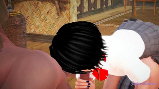 Rukia Yields to Burning Desire in Hot Bleach Fantasy Fling