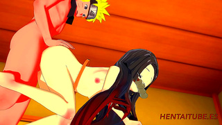 Naruto Dominates Nezuko in Wild Hentai Fantasy Adventure