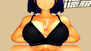 KanColle Cutie Teases with Busty Tits Sensual Blowjob in MMD Fantasy