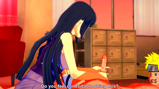 Hinata Teases Naruto with Seductive Caresses Leading to Explosive Creampie Finale