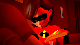 ElastiWoman Dominates Mr. Incredible in Wild Doggy Style Ride