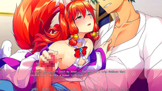Yui Teases Devotee with Steamy handjob Beneath Holy Shrines - anime erotica