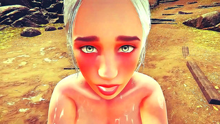 Heros Fiery Romance with Daenerys Ignites Passion in Epic Anime Saga