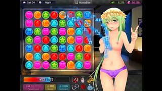 Blonde Seductress Ravished by Curvy Beasts in Steamy HuniePop Encounter