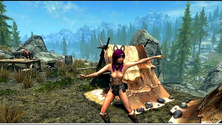 Erikas Curves Ignite Skyrim Nights in Steamy Summer Ritual Dance