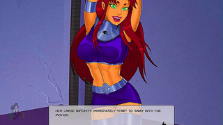 Batgirl, Starfire Supergirl Ignite Nights with Wild Heroic Threesome Action