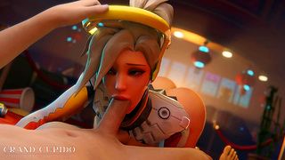 Busty Mercy Whispers Naughty Promises in Steamy Cartoon Tryst