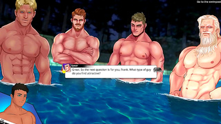 Buff Anime studs embrace intense BDSM thrills with daring toy play in steamy scene