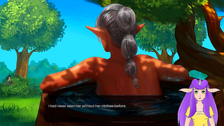 Elven Queen Unveils Secrets in Sensual Hot Springs Tryst – A Fantastical Escape