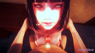 Hinata Teases Naruto with Big Tits Deep Blowjob Leading to Steamy Anal Sex