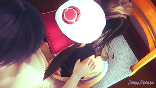 Hilda Tempts Pokmon Trainer with Sultry Moves Big Breasts in Steamy Encounter