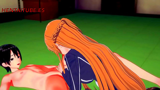 Asuna Seduces Kirito with Steamy Passion in Sword Art Online Tryst
