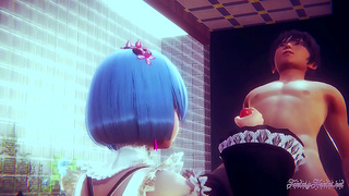 Rems Seductive Blowjob Creamy Fuck Fantasies Ignite Hot Hentai Nights