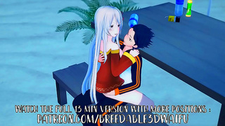 Subaru Silver-Maned Echidna Ignite Beach Romance – Sultry Swimsuit Tryst Unfolds