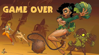 Brunette and Redhead Unleash Magic in Hot Goblin Battlefield Romance