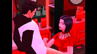 Busty Ecchi Beauty Shares Steaming 3D Affair with Dreamy Creampie Climax