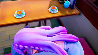 Anime Goddess Tempts Warrior with Sensual 3D Blowjob Magic Spell