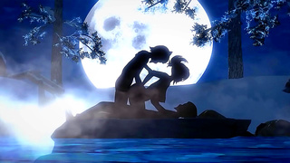 Gorgeous Anime Babe Pleasures Dark-Skinned Stud with Wild Blowjob Devotion