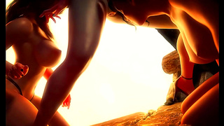 Voluptuous Anime Goddess Ignites Forbidden Lust in Hot 3D Tryst