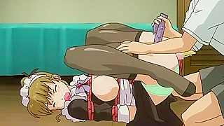 Maid Bound Teased with Vibrating Banana in Steamy Hentai Encounter