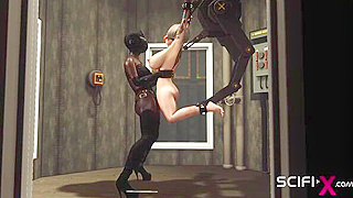 Bound Beauty Gagged Teased by Mysterious Lesbian Domme