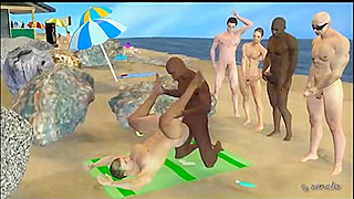 Big-Dick Interracial Anal Heat on the Beach – Steamy Summer Fling