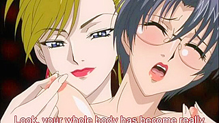 Busty Milf Neighbors Tease Each Other While Guy Watches in Hot Hentai
