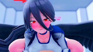 Cute Anime Girl Gets Swept Away by Double Desire with School Hunk