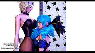 Gwen Dominates Steamy League of Legends MMD Romance with Hyuna