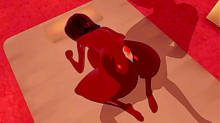 Demon Lord Dominates Innocent Soul in Fiery Passion Under Hells Glow