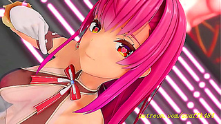 Marine Ignites Steamy Desires in Realistic MMD Dance Fantasy