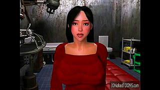 Gorgeous 3D Beauty Seduces Her Boss with Blowjob Gets Pounded Hard