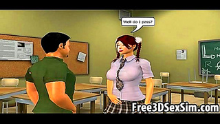 Double Trouble: Busty Beauty Sandwiched Between Two Horny Studs in Steamy Animation