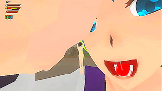 Earth-chan Teases with Busty Facesitting Spicy Spit Domination