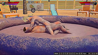Ethan Clashes with Nude Terra in Steamy Fighting Game Encounter