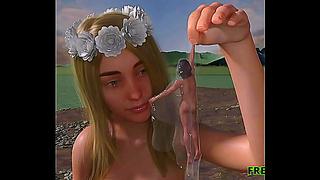 Futanari River Goddess Claims Dominion Over Dark Waters in Hentai Fantasy