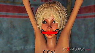 Blonde Shemale Tempts Hungry Young Stud in Hot Factory Fantasy