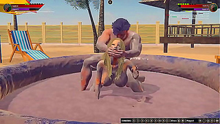 Misty Faces Off Against Okan in Steamy Nude Fighter 3D Battle