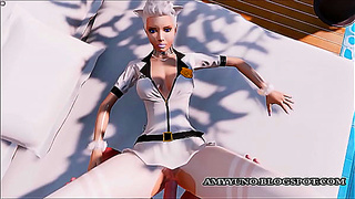 Officer VR Beauty Seduces in Hot Virtual Reality Fantasy