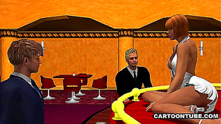 Double Trouble: Strippers Gangbanged on Stage in Hot Animated Heat