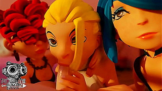 Busty Hentai Beauties Share Steamy 3D Blowjob Fun