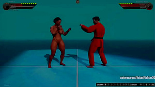 Vittoria Takes On Master Ken in Steamy Nude Fighter 3D Battle
